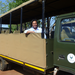 Inside a safari truck. This is for people who do no go on a self-drive. The park ranger takes a truck full of people on either an early-morning game drive, starting at 5:00 AM, or a sunset drive at 6:00 PM. This cost extra at the camp.