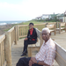 Parents of our friends in Los Angeles - the Penmans, Kay and Ruppert in front of their condo in Durban.