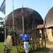 A traditional African hut of rondavel at the reception area at Mlwane Nature Reserve.