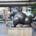 Famous artist Fernando Botero's fat sculptures.