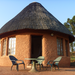 Outside our guest hut for our stay at Mlwane.