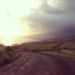 The last of the semi-paved road before we get to the new black top