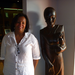 A statue inside the front door given to the Mandela's as a symbol of long life.