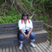 Taking a breather from hiking from the bridge. Lots of stairs to climb.