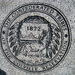 Close up of the seal etched in the upper left corner of the rock as seen in the previous photo.