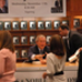 Bush greets another person in line.