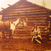 A picture of a picture of a Nez Perce residence in the Lapwai area.