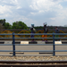 Women crossing the bridge. One of them objected to me taking her picture.