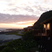 A view to the west of the sunset from the veranda of our chalet.