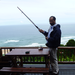 Robert on the veranda with his new fishing pole.