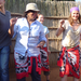 Dancing with other homestead visitors.
