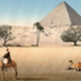 Resting Bedouins and the Grand Pyramid, Cairo, Egypt.jpg