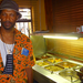Robert in front of the traditional African buffet dinner we had down the street from the Mandela House Museum.