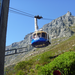 Going up the cable car of Table Mountain.