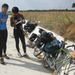 Two South Korean cyclists passed me on their way toward Bulgaria. One (right) is a journalist named