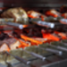 Various meats sizzle on the grill at the amazing Porcao, one of Rio's most famous churrascarias.