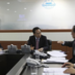 South Korean President Lee Myung-bak, second from left, talks with Defense Minister Kim Tae-young, second from right, during a security meeting at the presidential house in Seoul.