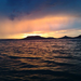Balaton - very shallow lake in the sunset ...