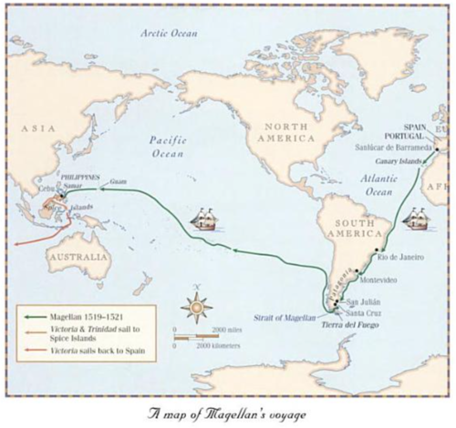 Magellan and Elcano's Voyage around the World (1519-1522) on Tripline